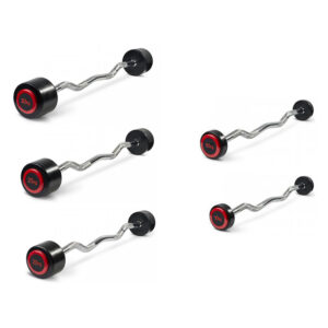 Fixed EZ barbell set 10/15/20/25/30 kg - komplet fiksnih EZ uteži