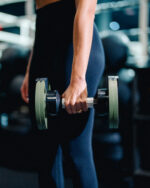 Nastavljiva enoročna utež 2–32 kg MOTIOX - Zelena - adjustable dumbbell - slika 7