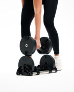 Nastavljiva enoročna utež 2 - 16 kg MOTIOX - Adjustable Dumbbell - ČRNA - slika 4