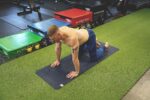 YogaSearcher Yoga Mat Alignement – 5mm – vadbena blazina za jogu – Navy (modra) - slika 9