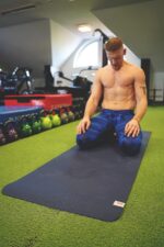 YogaSearcher Yoga Mat Alignement – 5mm – vadbena blazina za jogu – Navy (modra) - slika 7