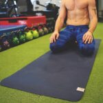 YogaSearcher Yoga Mat Alignement – 5mm – vadbena blazina za jogu – Navy (modra) - slika 6