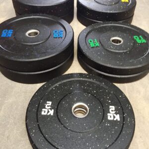 HI-TEMP BUMPER PLOŠČE SET 100 KG (2x5 kg, 2x10 kg, 2x15 kg, 2x20 kg)
