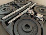 Enoročne uteži 2x10kg SET v PVC kovčku - nastavljive - slika 5