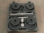Enoročne uteži 2x10kg SET v PVC kovčku - nastavljive - slika 3